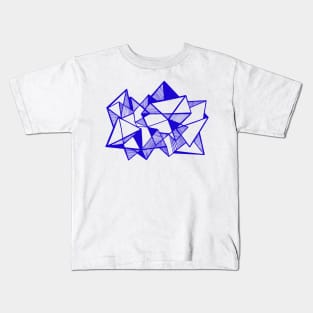 Geometric triangle minimal blue Kids T-Shirt